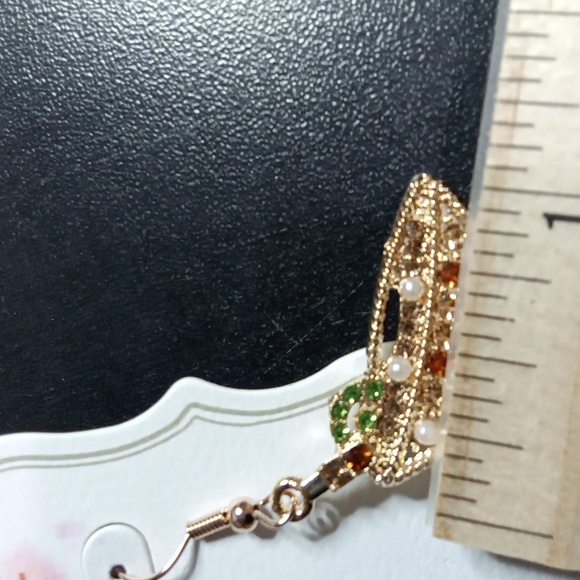 Cocktail Rhinestone Earrings - Picture 5 of 5